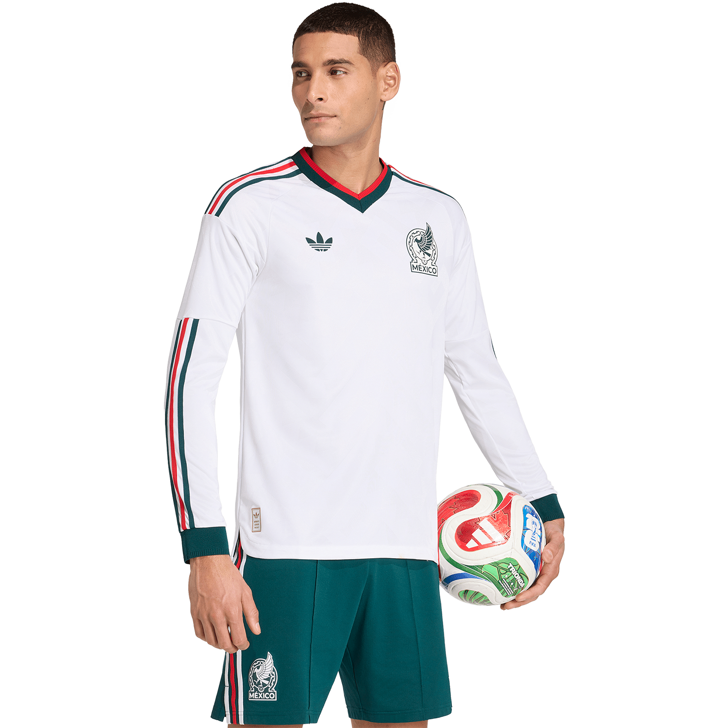 adidas Men's Mexico Away 2026 Authentic Long Sleeve Jersey