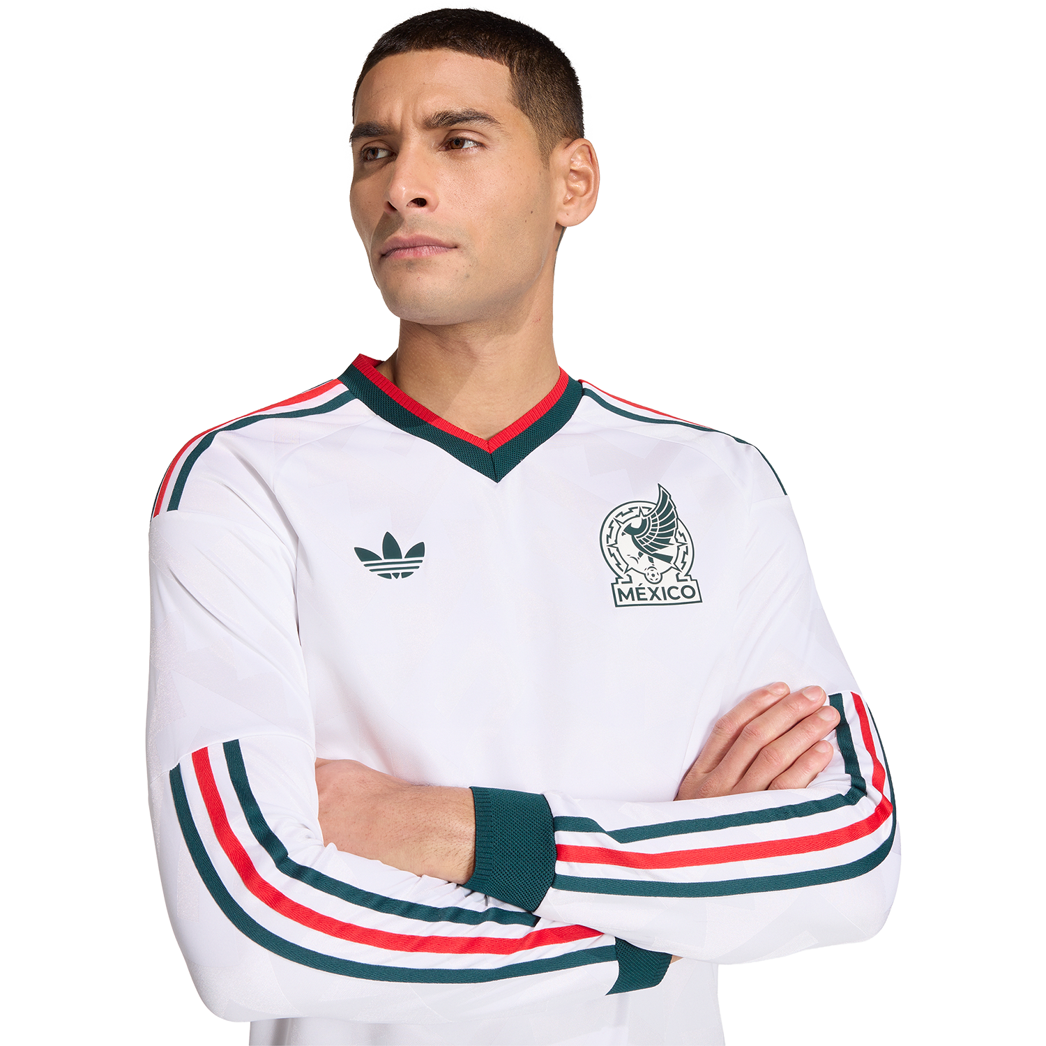 adidas Men's Mexico Away 2026 Authentic Long Sleeve Jersey